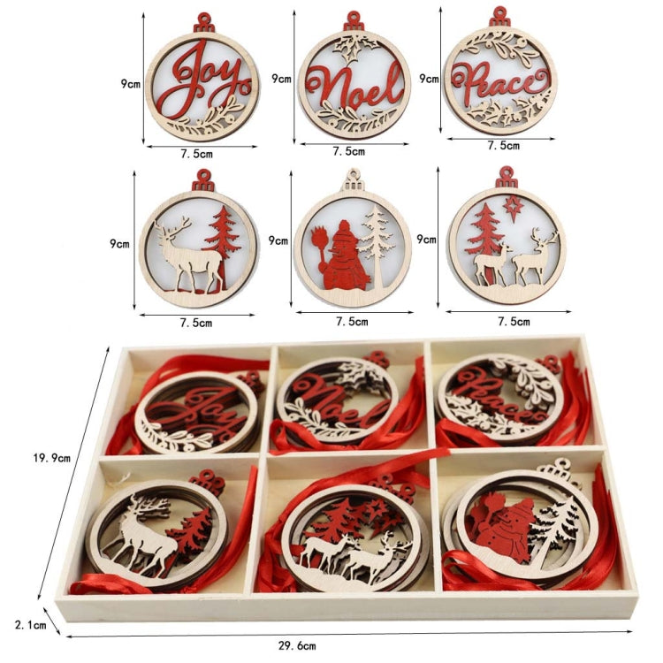Christmas Creative DIY Decoration Gift Set  Handmade Wood Chip Pendant, JM02036, JM02039, JM02040