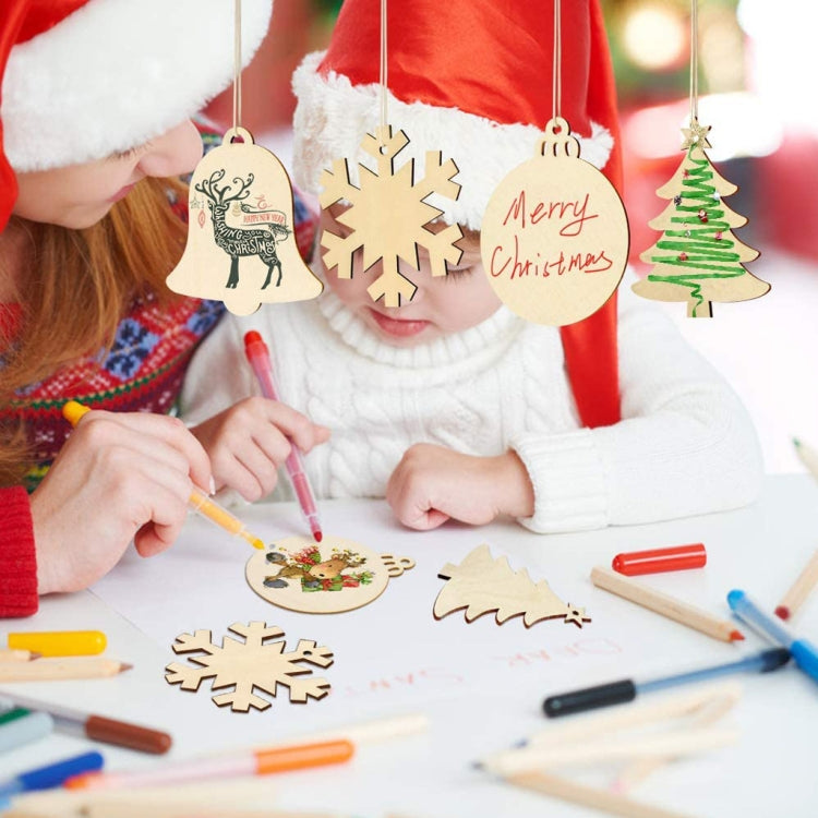 Christmas Creative DIY Decoration Gift Set  Handmade Wood Chip Pendant, JM02036, JM02039, JM02040