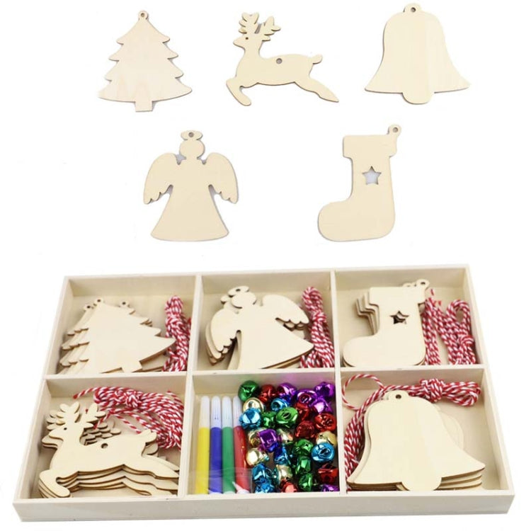 Christmas Creative DIY Decoration Gift Set  Handmade Wood Chip Pendant, JM02036, JM02039, JM02040