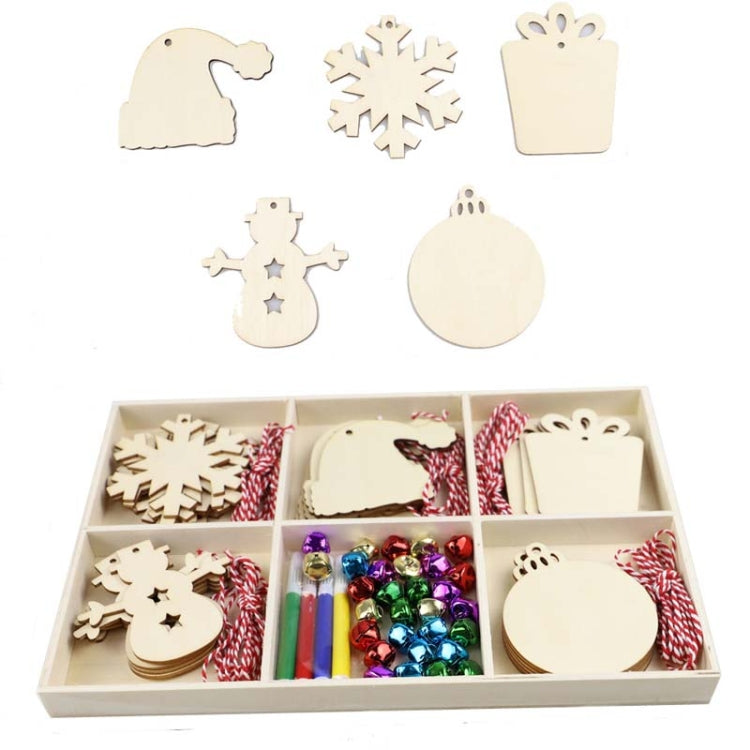 Christmas Creative DIY Decoration Gift Set  Handmade Wood Chip Pendant, JM02036, JM02039, JM02040