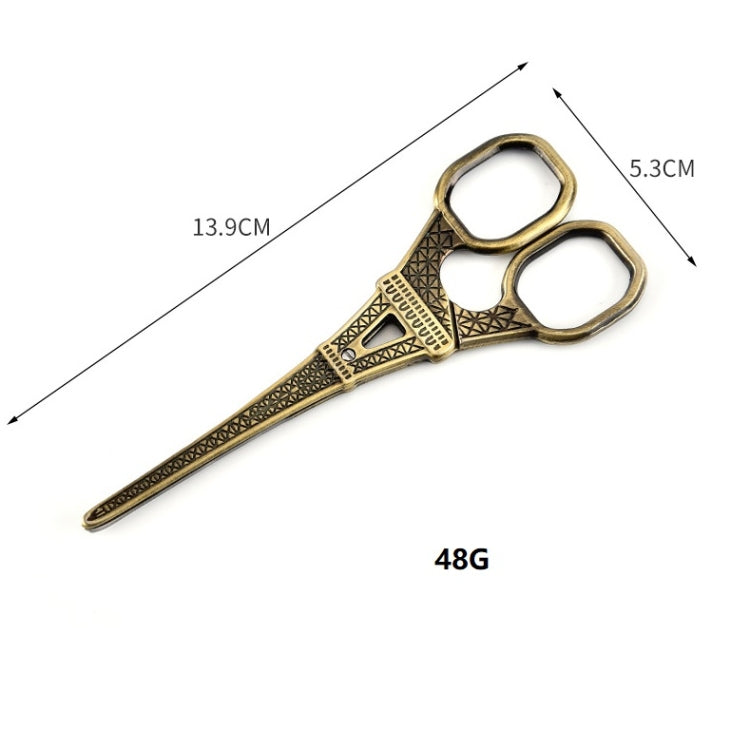 Stainless Steel Eiffel Tower Scissors Handmade Thread Tea Bag Scissors, Green Bronze, Black Titanium, Rose Gold, Golden, Red Bronze