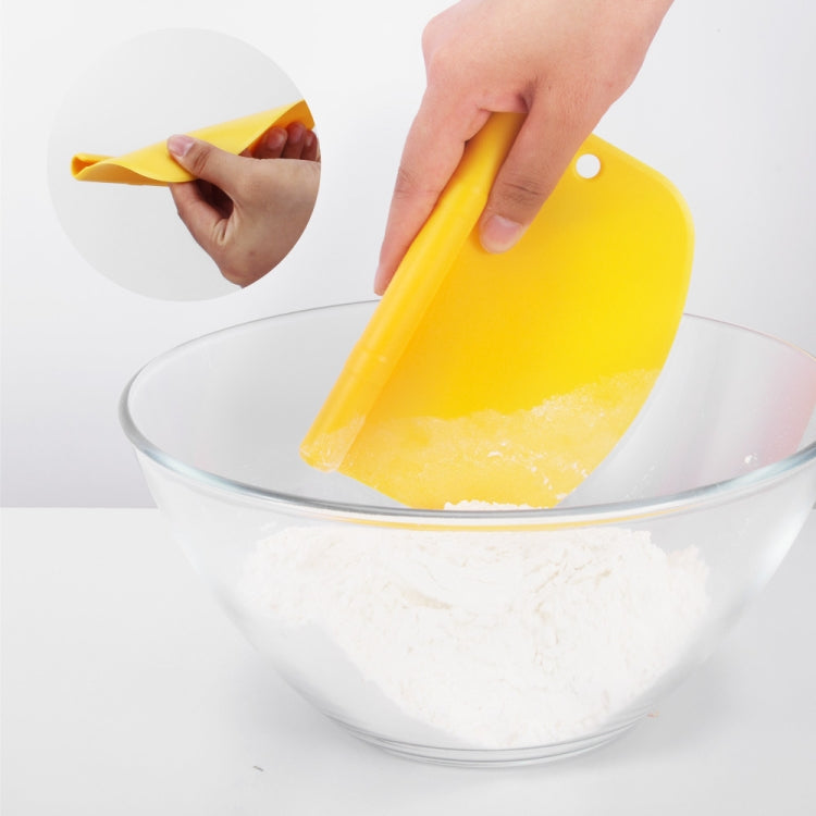 Stainless Steel Dough Cutter Scraper With Scale Cutter Baking Tools, 2 PCS Noodle Cutter (Yellow)