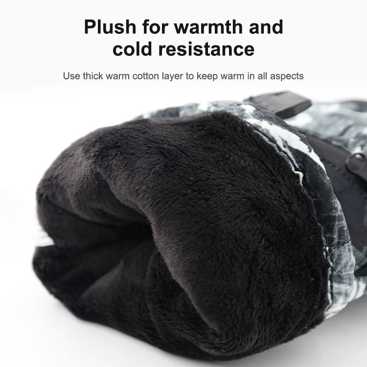 Winter Thermal Ski Gloves Outdoor Waterproof Velvet Gloves Thickening Touch Screen Motorcycle Gloves