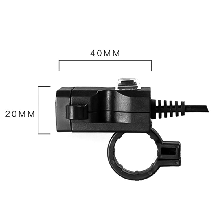 Dual USB Port 12V Waterproof Motorbike Motorcycle Handlebar Charger 5V 1A/2.1A Adapter Power Supply Socket for Phone Mobile, Handlebar Charger