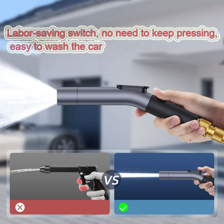 High Pressure Car Wash Water Gun Car Home Dual-Use Tap Water Brushing Car Washing Booster Nozzle Telescopic Hose, 5m