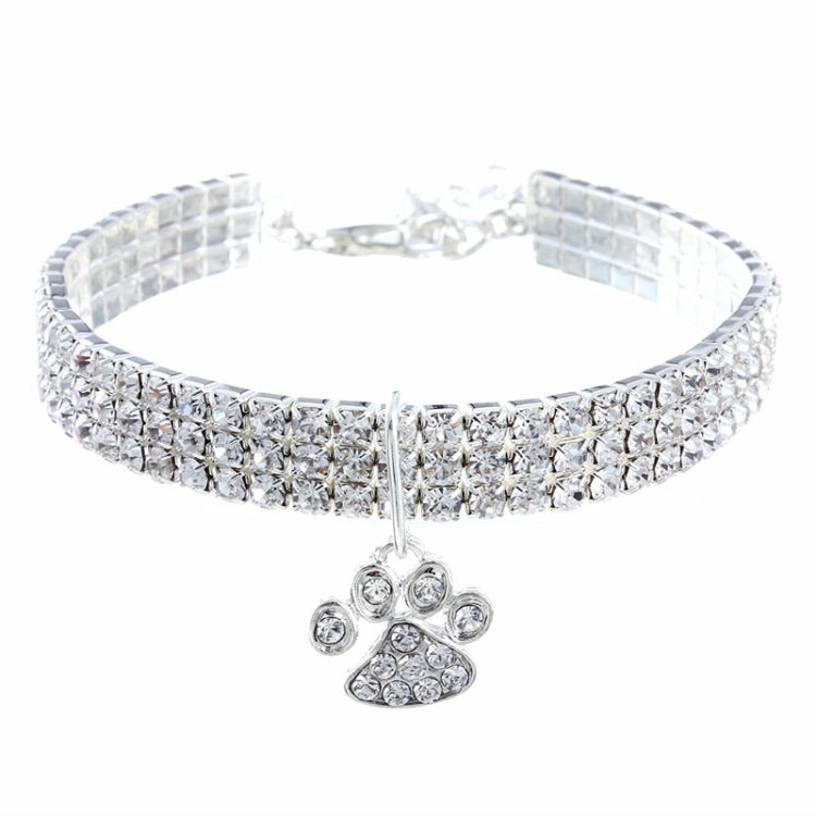 Pet Collar Diamond Elastic Cat And Dog Necklace Jewelry, S, M, L