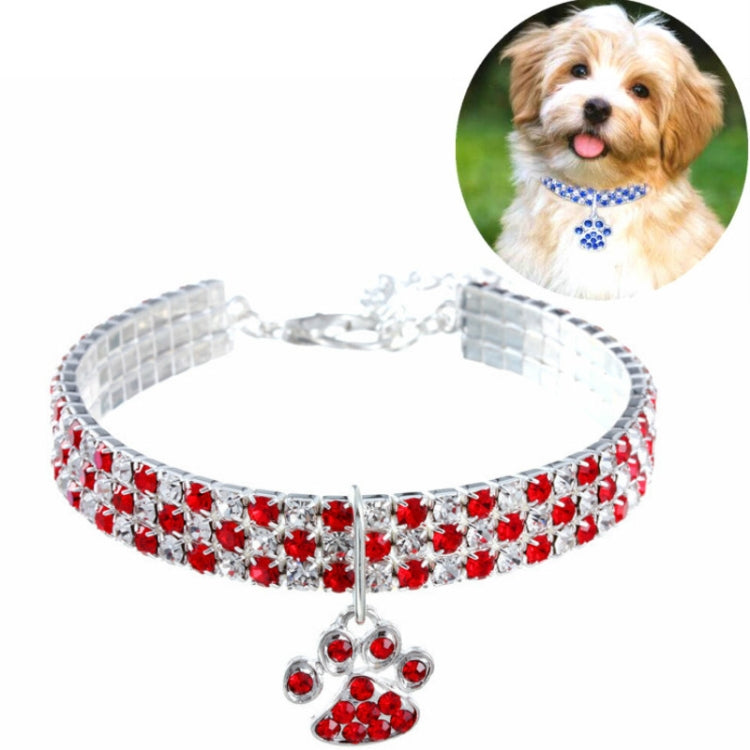 Pet Collar Diamond Elastic Cat And Dog Necklace Jewelry, S, M, L