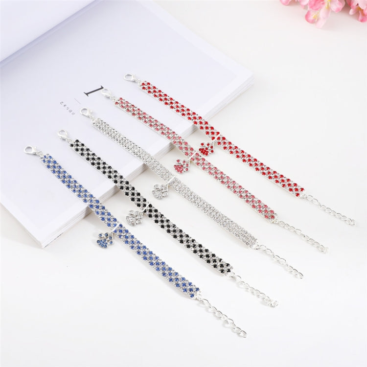 Pet Collar Diamond Elastic Cat And Dog Necklace Jewelry, S, M, L
