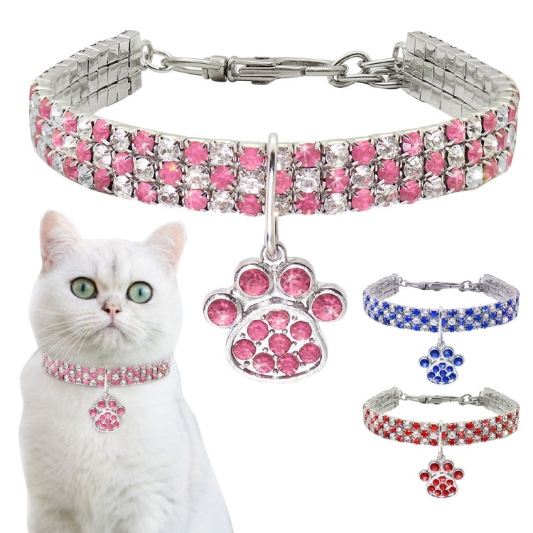 Pet Collar Diamond Elastic Cat And Dog Necklace Jewelry, S, M, L