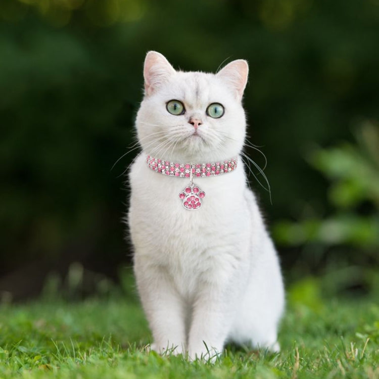 Pet Collar Diamond Elastic Cat And Dog Necklace Jewelry, S, M, L