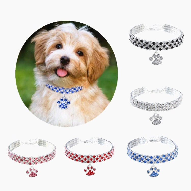 Pet Collar Diamond Elastic Cat And Dog Necklace Jewelry, S, M, L