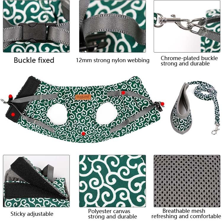 سترة سحب للقطط من DogLemi Pet، سترة سحب للقطط، حبل مشي، مقاس XS، S