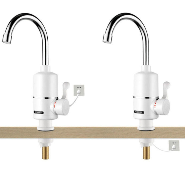 Kitchen Instant Electric Hot Water Faucet EU Plug, Digital Display Big Elbow