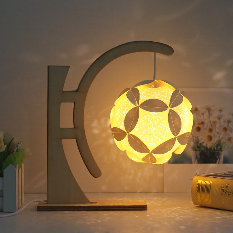 Paper Art Light And Shadow Paper Carving Lamp DIY Handmade Creative Small Table Lamp, Round-shaped, Fan-shaped, Arc-shaped