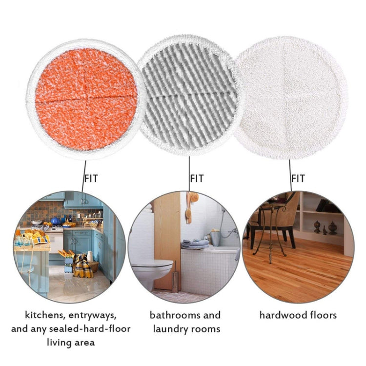 2 PCS Steam Mop Cleaning Replacement Cloth for Bissell 2124/2039A Series, White, Gray, Orange