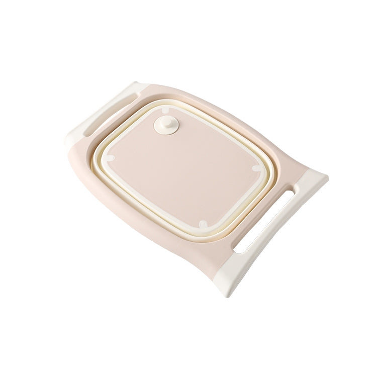 Multifunctional Cutting Board Kitchen Foldable Vegetable Washing Basin, Pink