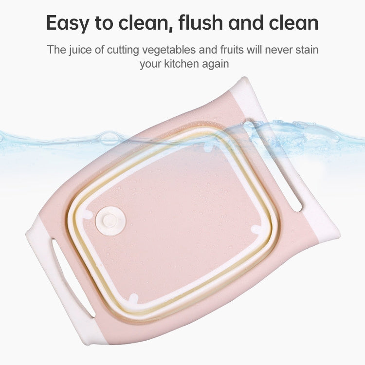 Multifunctional Cutting Board Kitchen Foldable Vegetable Washing Basin, Pink