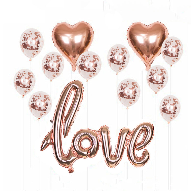 1 Set LOVE Aluminum Foil Balloon Decoration Set Wedding Wedding Wedding Venue Layout Balloons, Style:LOVE + 2 Heart Shape + 5 Sequins 5 Latex, LOVE + 2 Heart Shape + 10 Latex, LOVE + 2 Heart Shape + 10 Sequins, LOVE + 2 Heart Shape + 5 Sequins 5 Latex