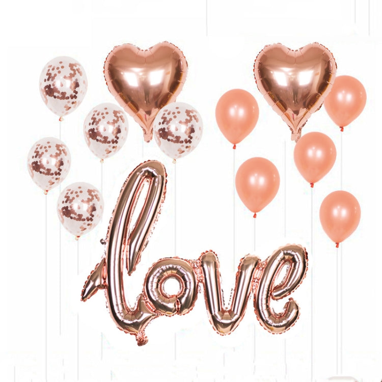 1 Set LOVE Aluminum Foil Balloon Decoration Set Wedding Wedding Wedding Venue Layout Balloons, Style:LOVE + 2 Heart Shape + 5 Sequins 5 Latex, LOVE + 2 Heart Shape + 10 Latex, LOVE + 2 Heart Shape + 10 Sequins, LOVE + 2 Heart Shape + 5 Sequins 5 Latex