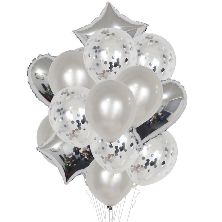 1 Set 18 Inch Aluminum Pearl Sequins Balloon Set Party Decoration Holiday Decoration