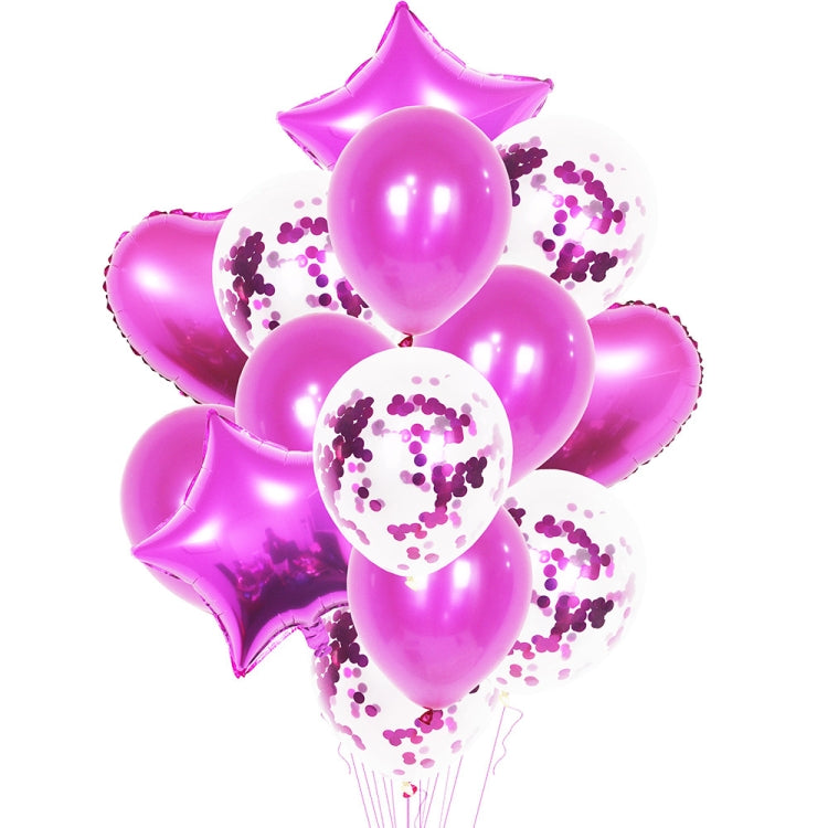 1 Set 18 Inch Aluminum Pearl Sequins Balloon Set Party Decoration Holiday Decoration