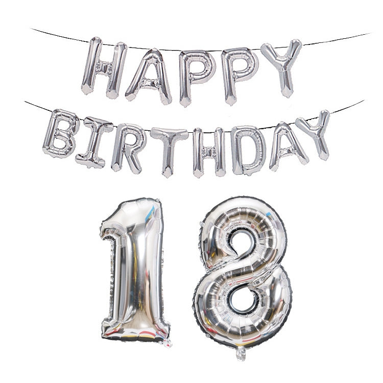 Birthday Decoration Aluminum Foil Balloon 40 Inch Big Number Aluminum Foil Balloon Decoration Set, 18, 21, 30, 40, 50, 60
