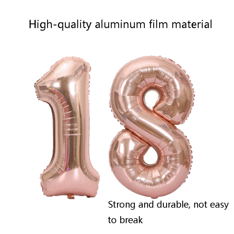 Birthday Decoration Aluminum Foil Balloon 40 Inch Big Number Aluminum Foil Balloon Decoration Set, 18, 21, 30, 40, 50, 60