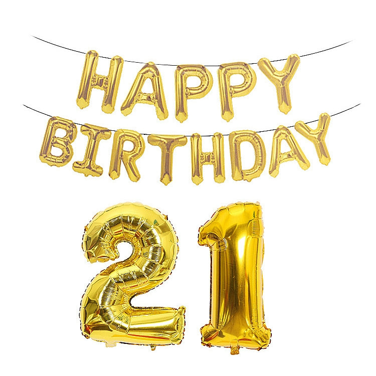 Birthday Decoration Aluminum Foil Balloon 40 Inch Big Number Aluminum Foil Balloon Decoration Set, 18, 21, 30, 40, 50, 60