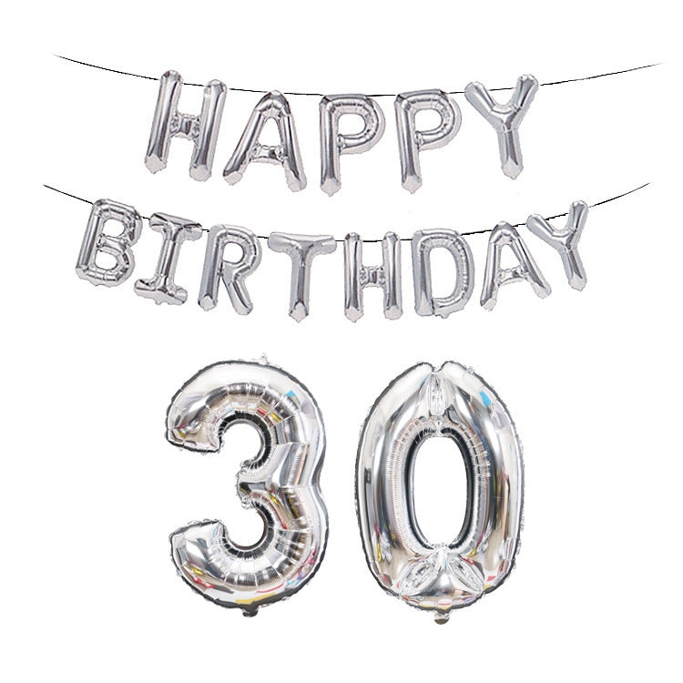 Birthday Decoration Aluminum Foil Balloon 40 Inch Big Number Aluminum Foil Balloon Decoration Set, 18, 21, 30, 40, 50, 60