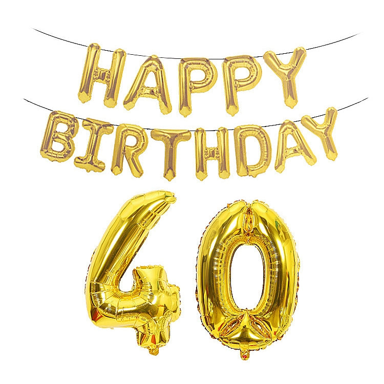 Birthday Decoration Aluminum Foil Balloon 40 Inch Big Number Aluminum Foil Balloon Decoration Set, 18, 21, 30, 40, 50, 60