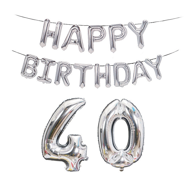 Birthday Decoration Aluminum Foil Balloon 40 Inch Big Number Aluminum Foil Balloon Decoration Set, 18, 21, 30, 40, 50, 60
