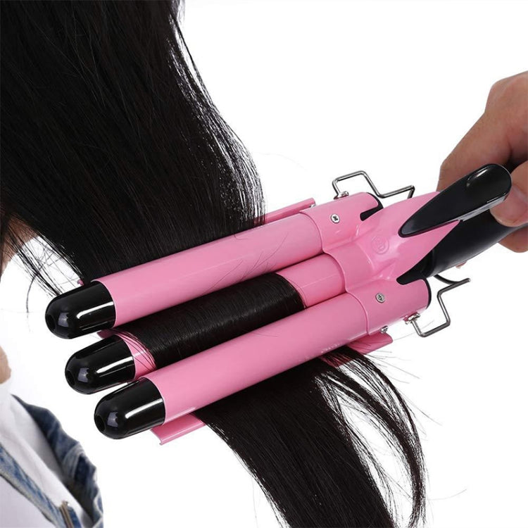 20-32m Automatic Ceramic Perm Splint Hair Curler 3 Barrels Big Wave Hair Curling Iron Tools, 32mm