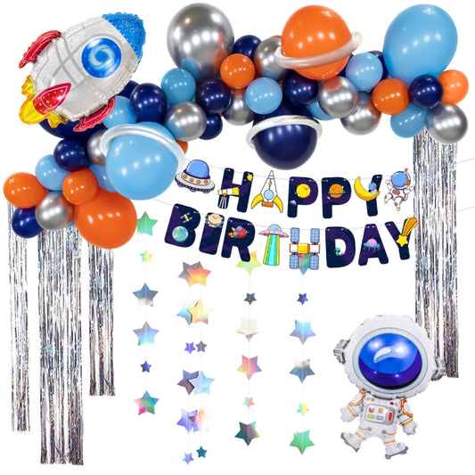 Wandering Earth Astronaut Theme Balloon Set Birthday Party Rocket Balloon Decoration Aluminum Film Balloon, Wandering Earth Astronaut Theme Balloon