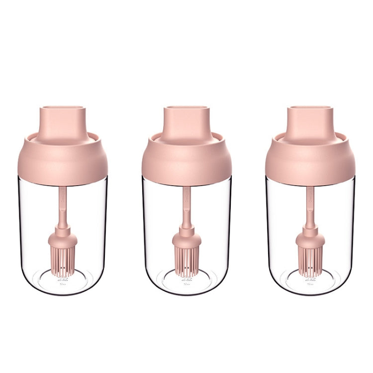3 PCS Macaron Ribbon Moisture-Proof Lid Spoon One Seasoning Jar Glass Seasoning Bottle with Label, Seasoning Bottle, Honey Bottle, Brush Oil Bottle