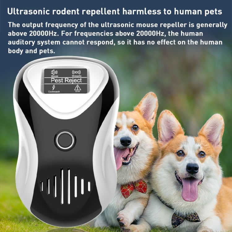 DC-9017A Ultrasonic Mouse Repeller Energy-Saving Silent Insect Repeller Multifunctional Mosquito Repellent And Insect Repellent, Black+US Plug, Black+EU Plug, Black+UK Plug