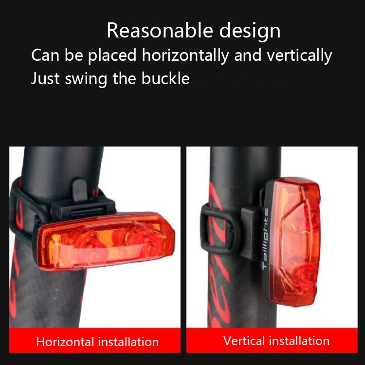 Magnetic Induction Taillight Bicycle Self-Generation Induction Taillight Waterproof Night Riding Safety Warning Light