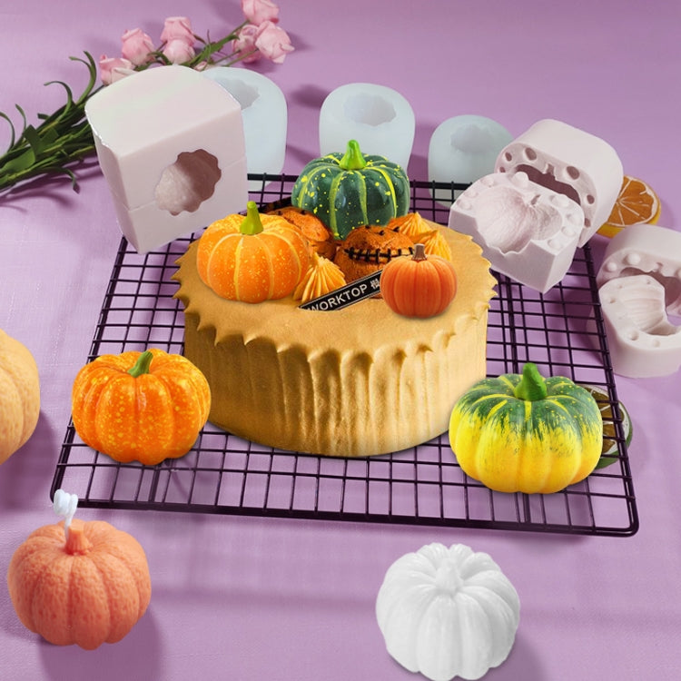 Halloween Three-Dimensional Pumpkin Cake DIY Scented Candle Silicone Mold, SW-36, SW-37, SW-44, SW-45, SW-46, SW-47, ZW-57, ZW-109