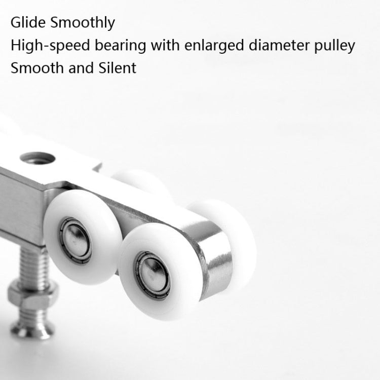 Stainless Steel Sliding Door Hanging Wheel Silent Smooth And Wear-Resistant Sliding Door Pulley Nylon Hanging Rail, 4 Wheels
