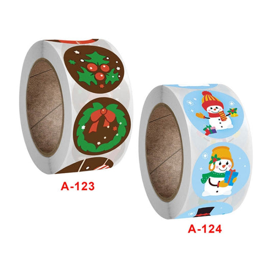 Christmas Decoration Gift Series Stickers Label, Size: 2.5cm / 1inch, A-123, A-124