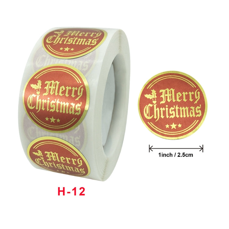 5 PCS Christmas Holiday Decoration Gift Sticker Label, 2.5cm / 1inch
