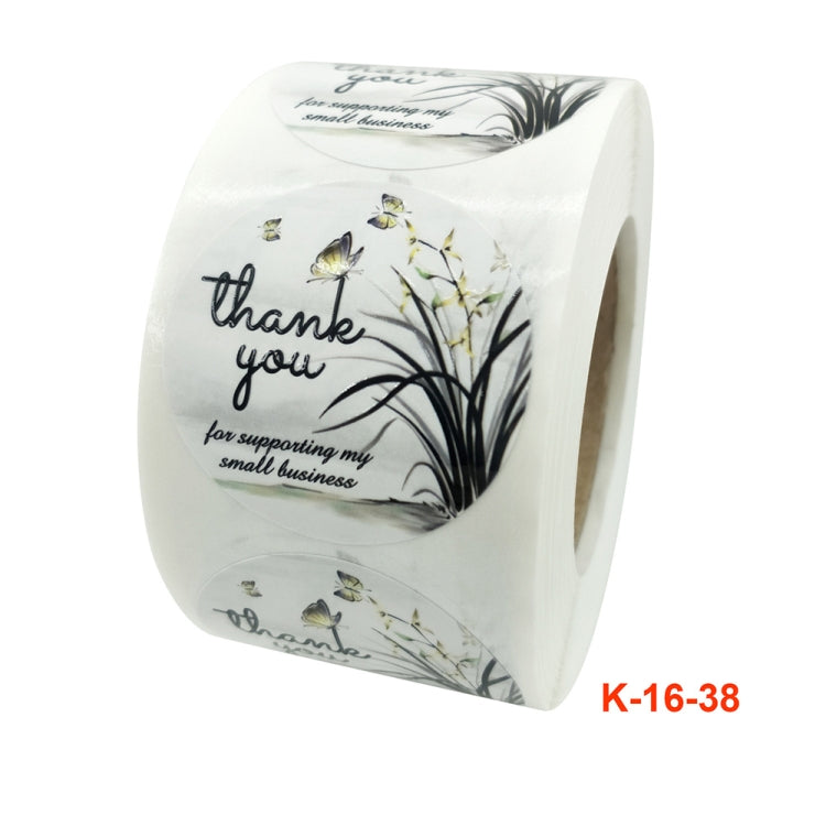 Flower Sticker Envelope Sealing Sticker Thank You Label, K-16-38 Sticker