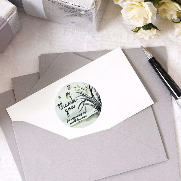Flower Sticker Envelope Sealing Sticker Thank You Label, K-16-38 Sticker