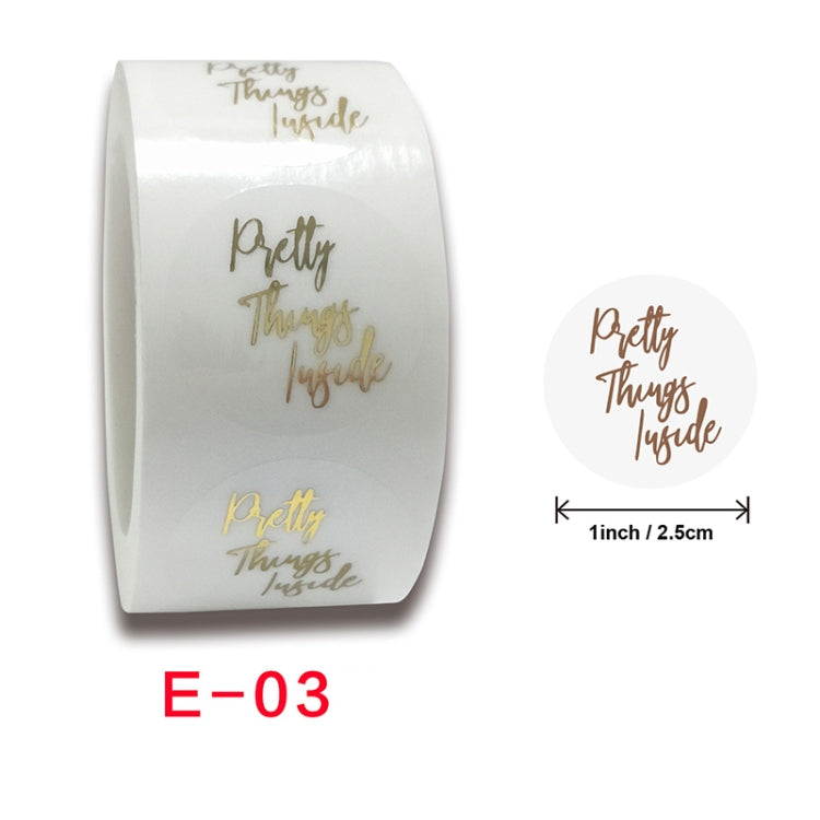 3 PCS Bronzing Sticker Sealing Sticker Gift Baking Decoration Label, 2.5cm/1inch