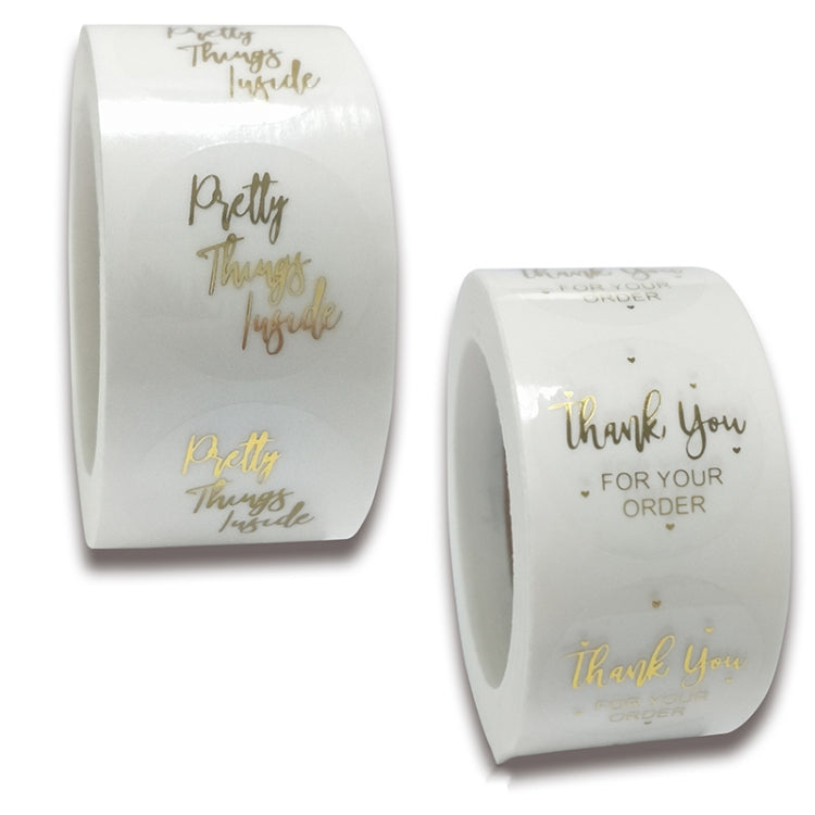 3 PCS Bronzing Sticker Sealing Sticker Gift Baking Decoration Label, 2.5cm/1inch