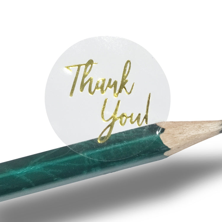 3 PCS Bronzing Thank You Baking Sticker Gift Decoration Label, Size: 2.5cm/1inch, E-01 Sticker