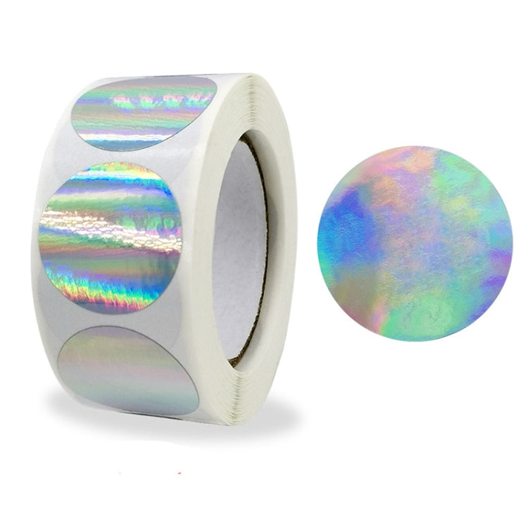 3 PCS Laser Silver Rainbow Holiday Thank You Label Commercial Decoration Handmade Stickers, 2.5cm / 1inch
