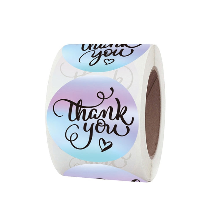 Roll Rainbow Laser Thank You Commercial Decorative Sticker Label Envelope Sealing Sticker, Size: 3.8 cm / 1.5 inch, K-44, K-45