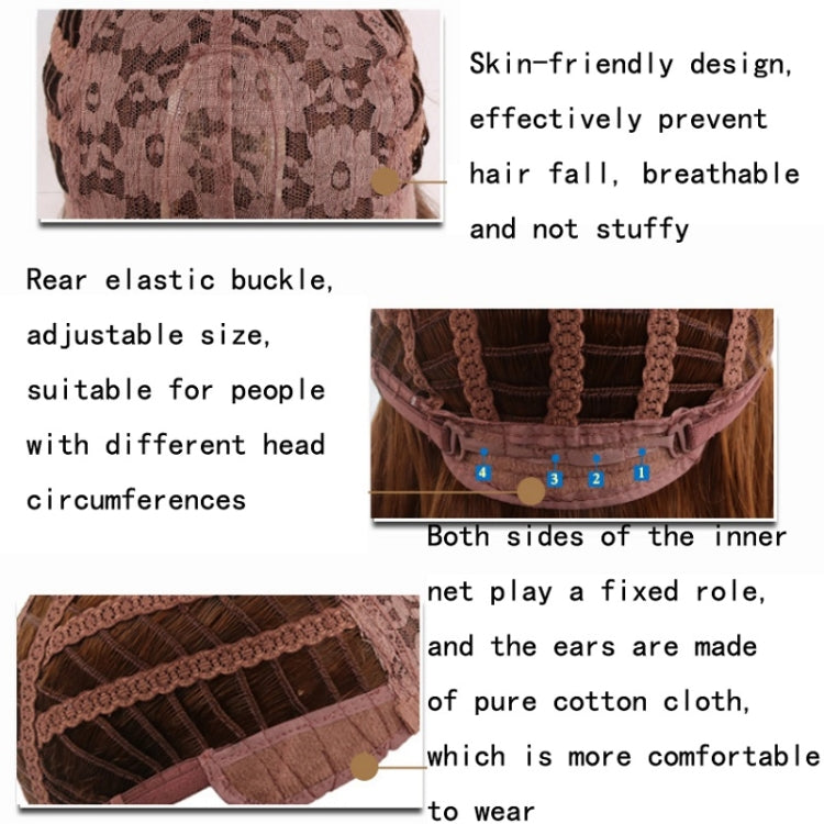 Ladies Fashion Realistic Wig Short Curly Hair Headgear