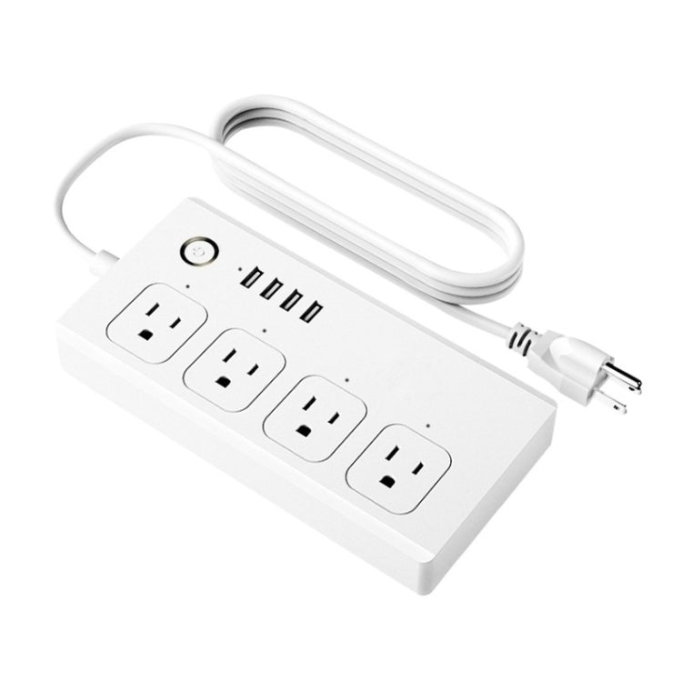 Home Office Wifi Mobile Phone Remote Control Timer Switch Voice Control Power Strip, 1.5m