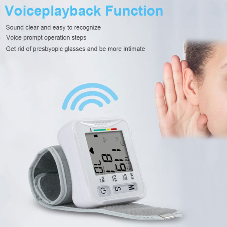 KWL-W01 Home Automatic Smart Wrist Electronic Sphygmomanometer, English With Voice, English Without Voice